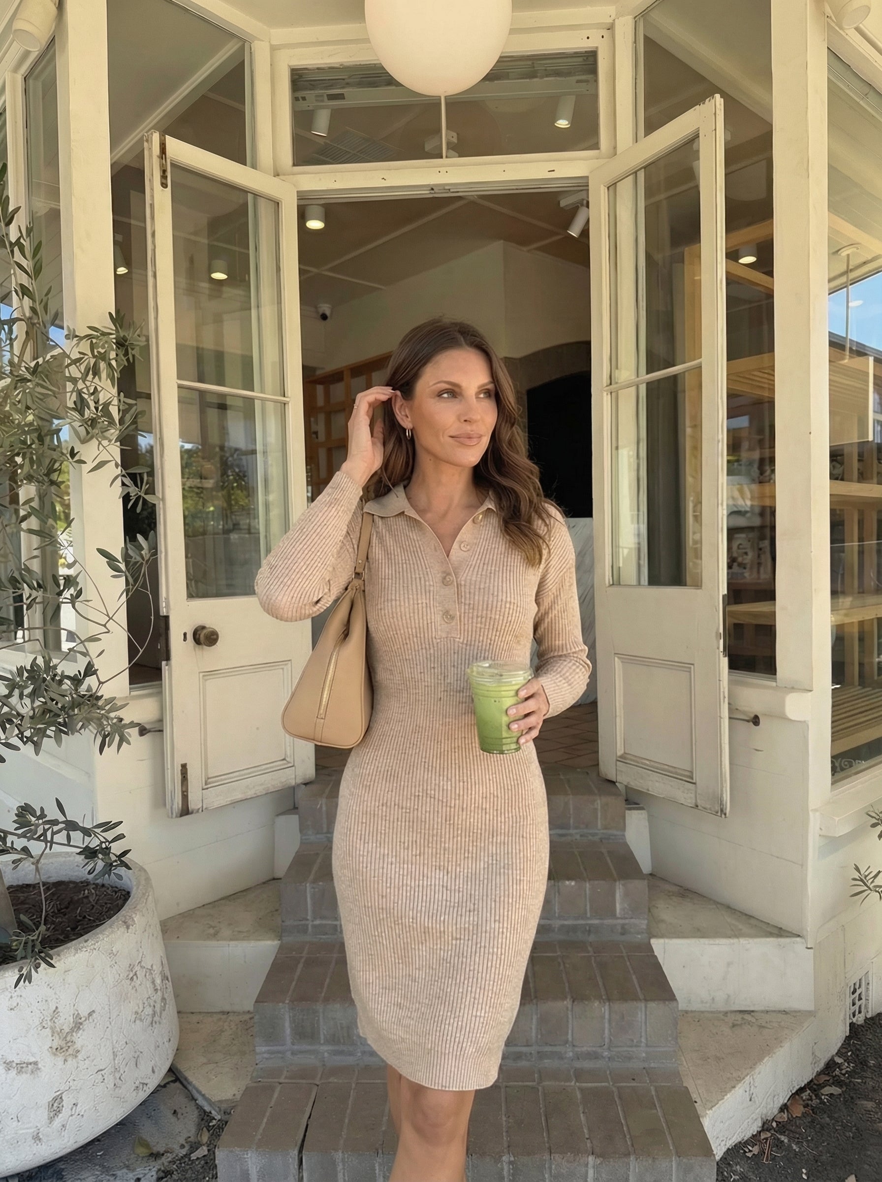 Carmen | Vestido de punto acanalado