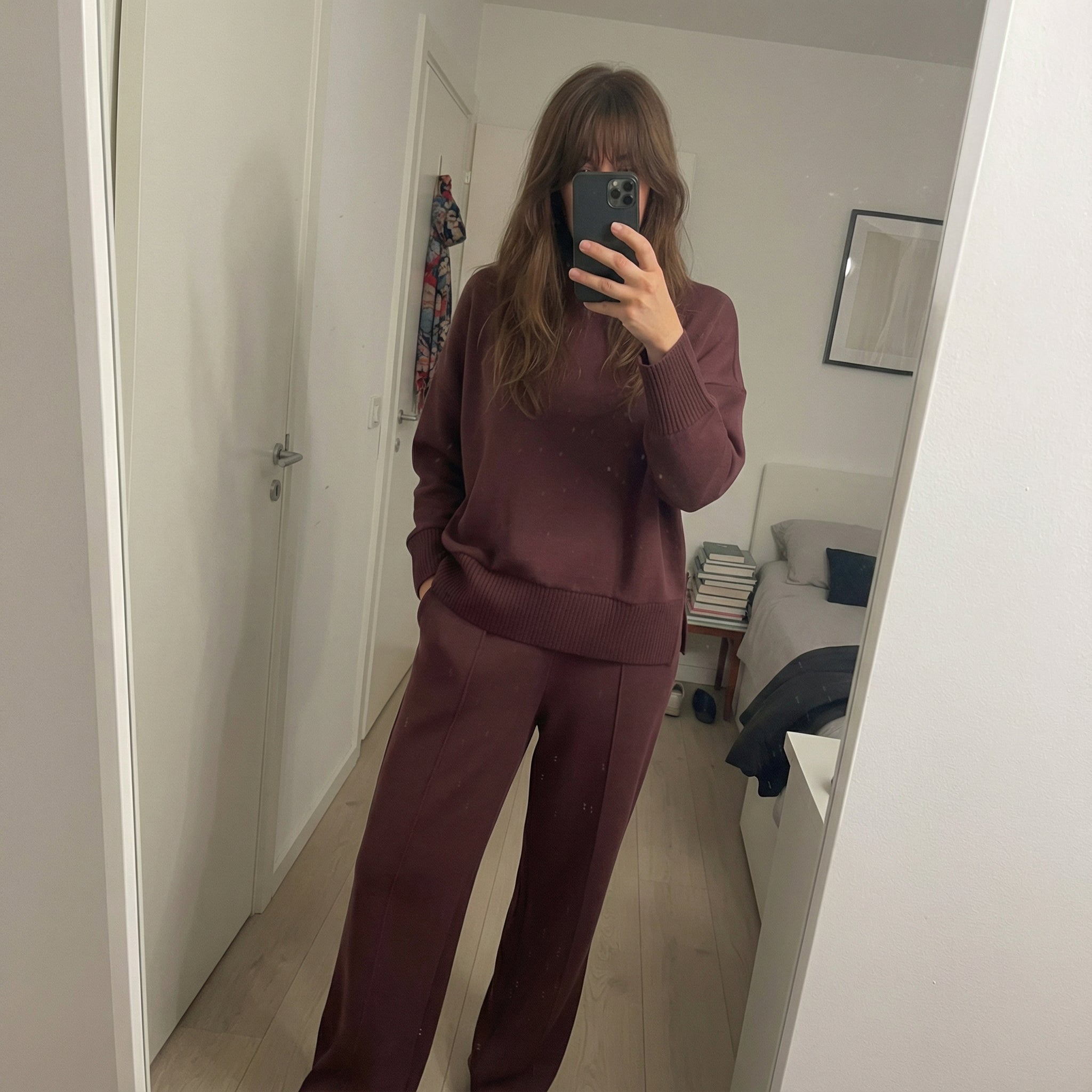 AURE NOIR™ | Conjunto de sudadera holgada