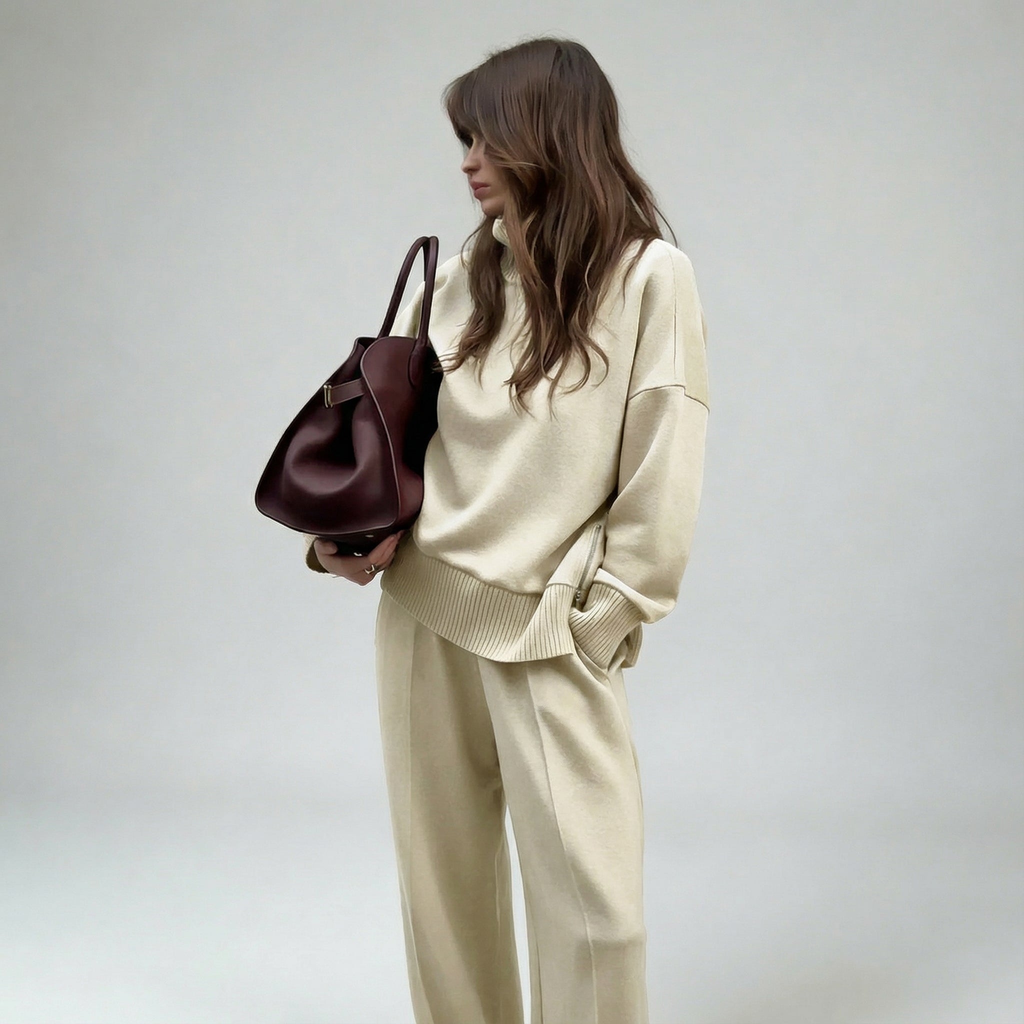 AURE NOIR™ | Conjunto de sudadera holgada