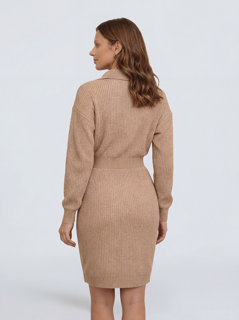 Carmen | Vestido de punto acanalado