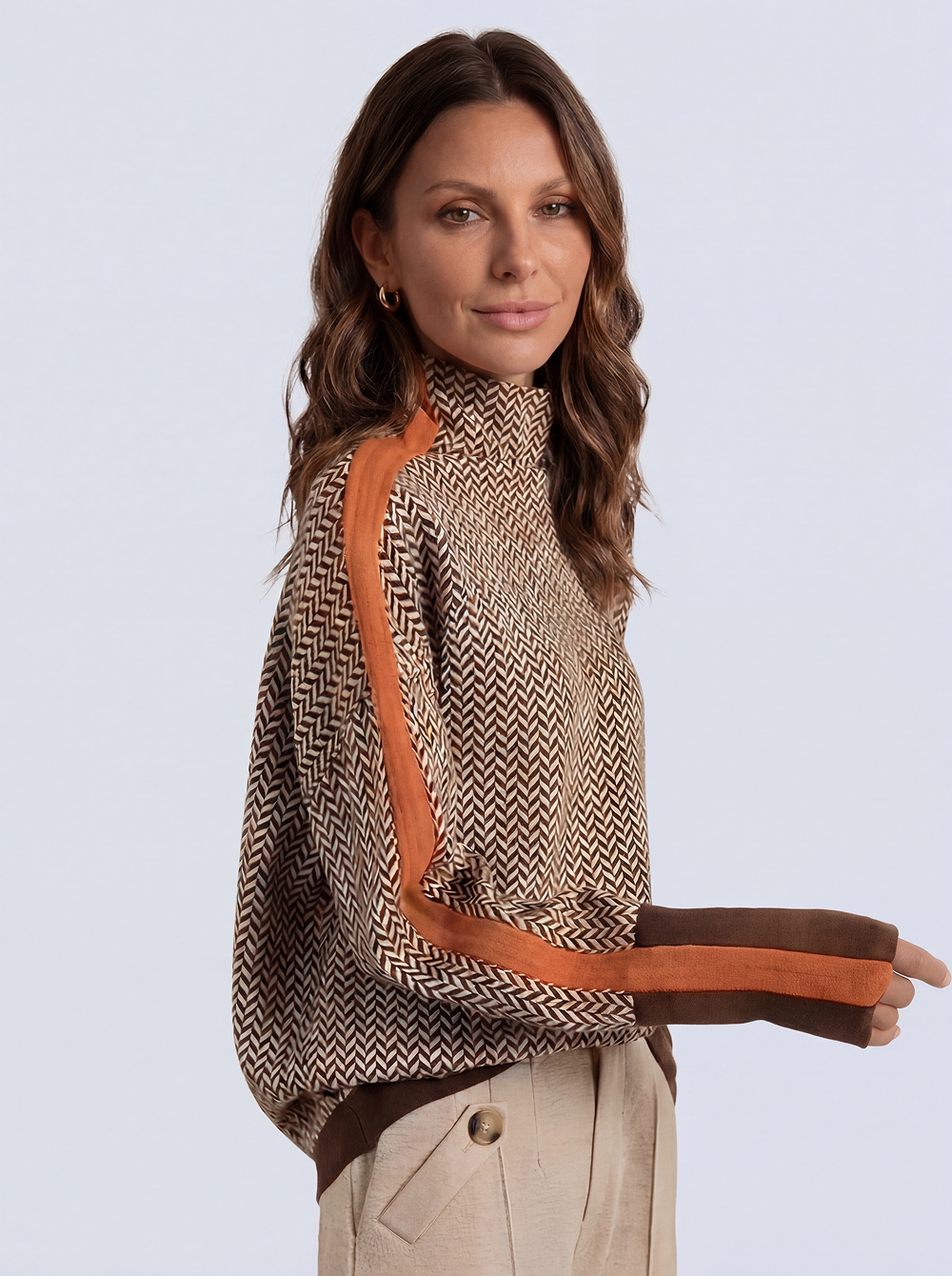 The Clémence | Suéter Striped Turtleneck