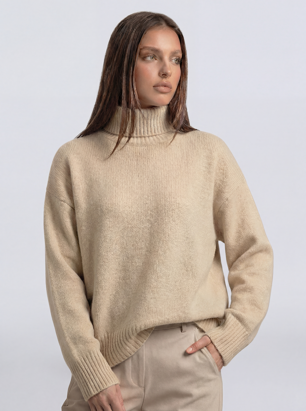 The Aura | Suéter Ribbed Turtleneck Knit