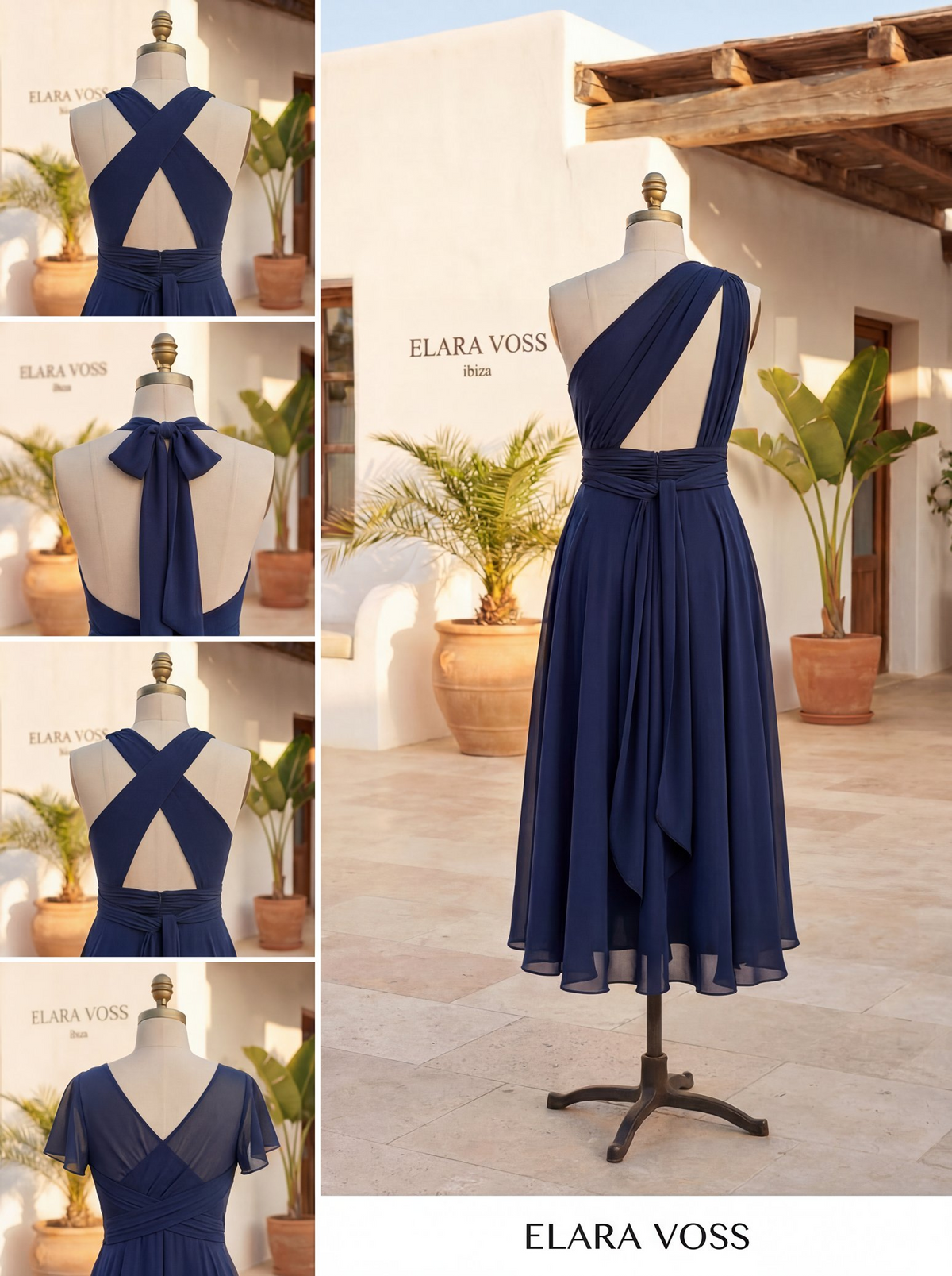 The Murano | Vestido multiposición azul marino