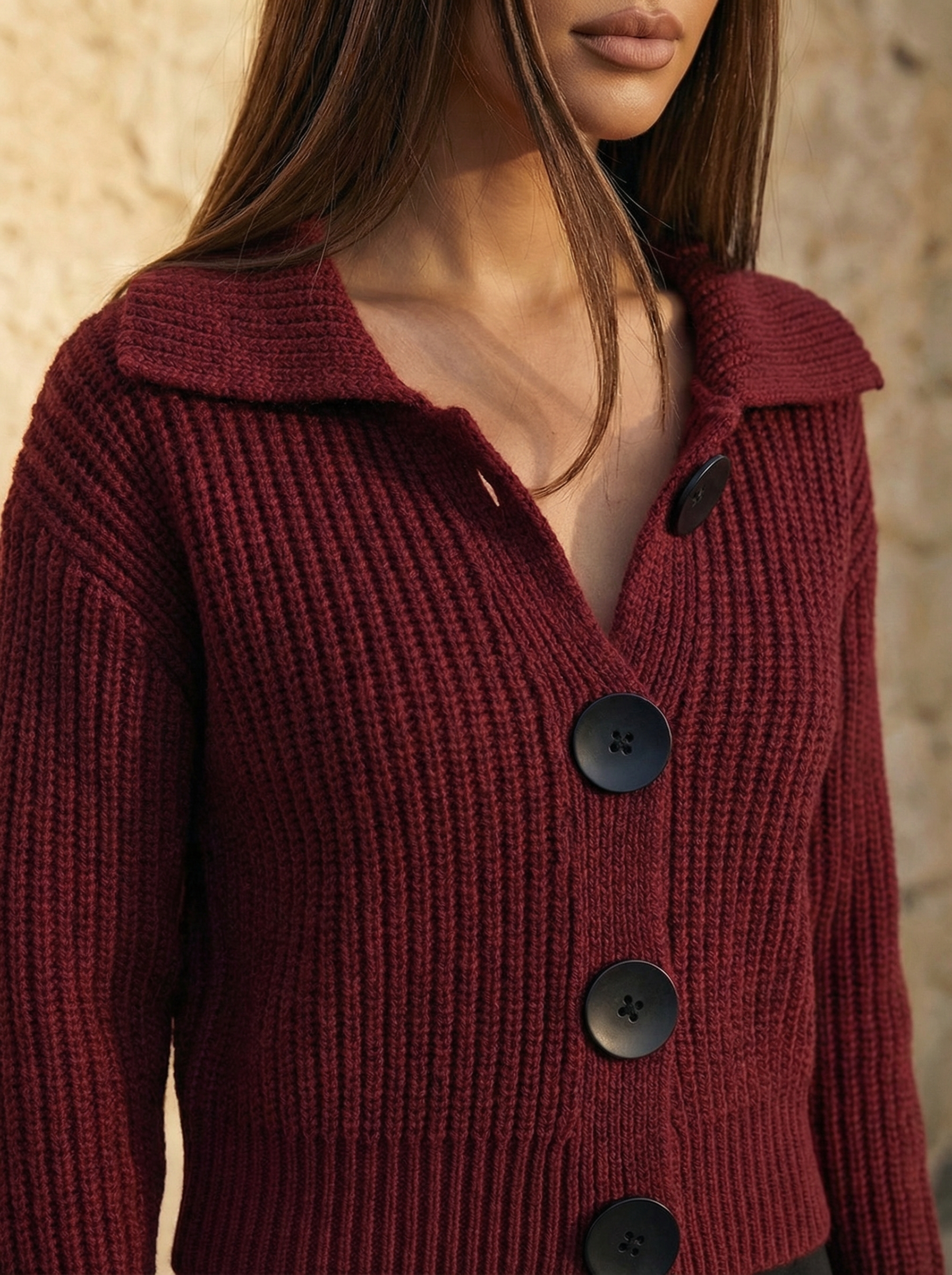 The Valenza | Cardigan Button-Front Knit