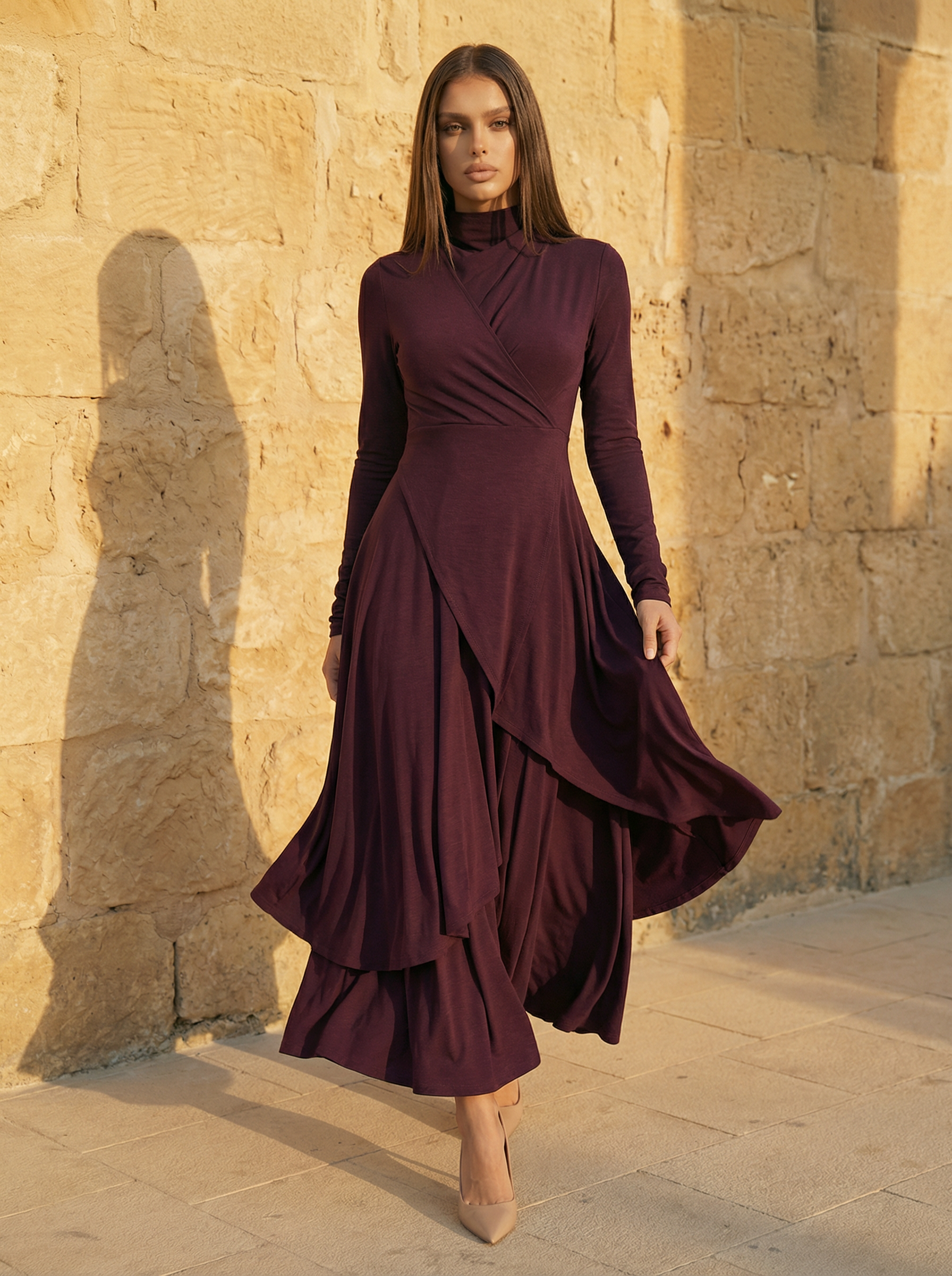 The Aveline | Asymmetric Maxi Dress