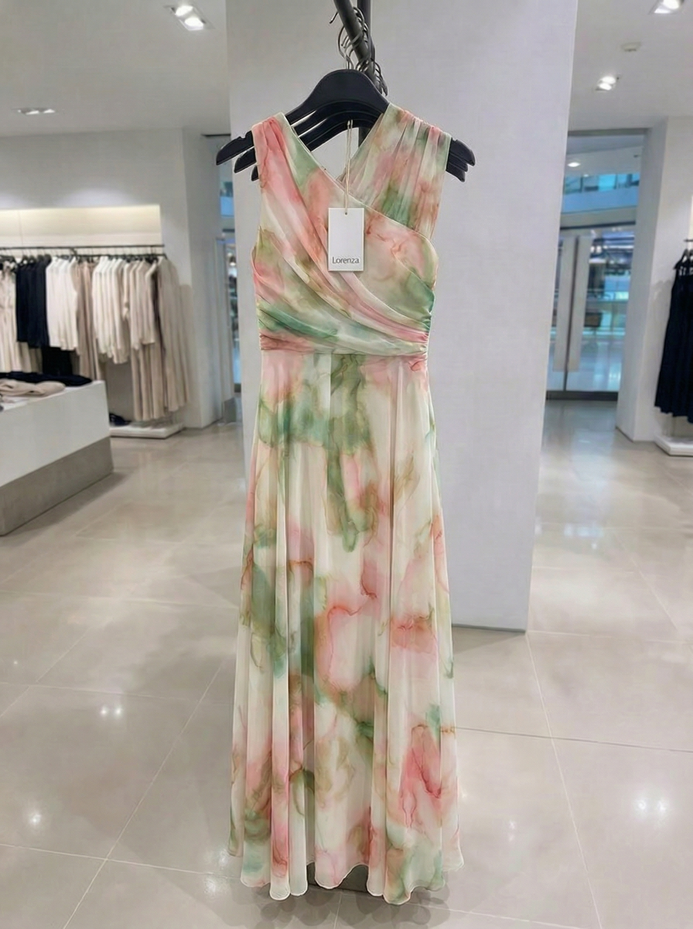 The Florence | Vestido Largo Floral de Un Hombro