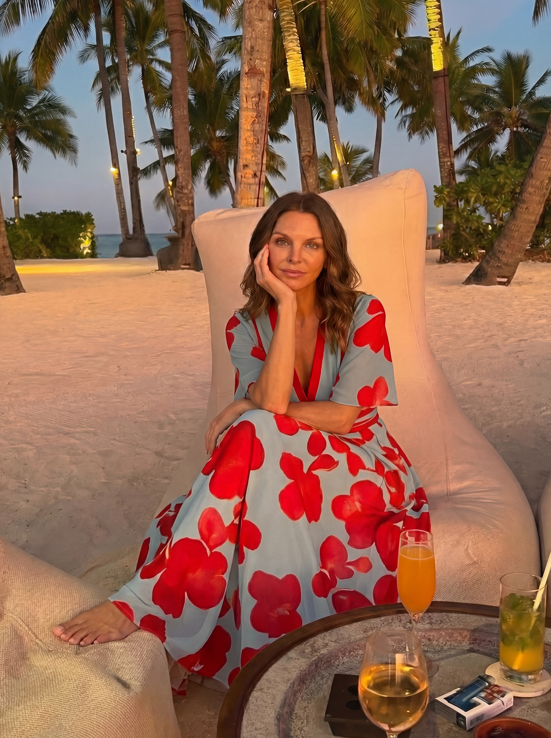 The Palermo | Vestido Largo Cruzado con Estampado Floral