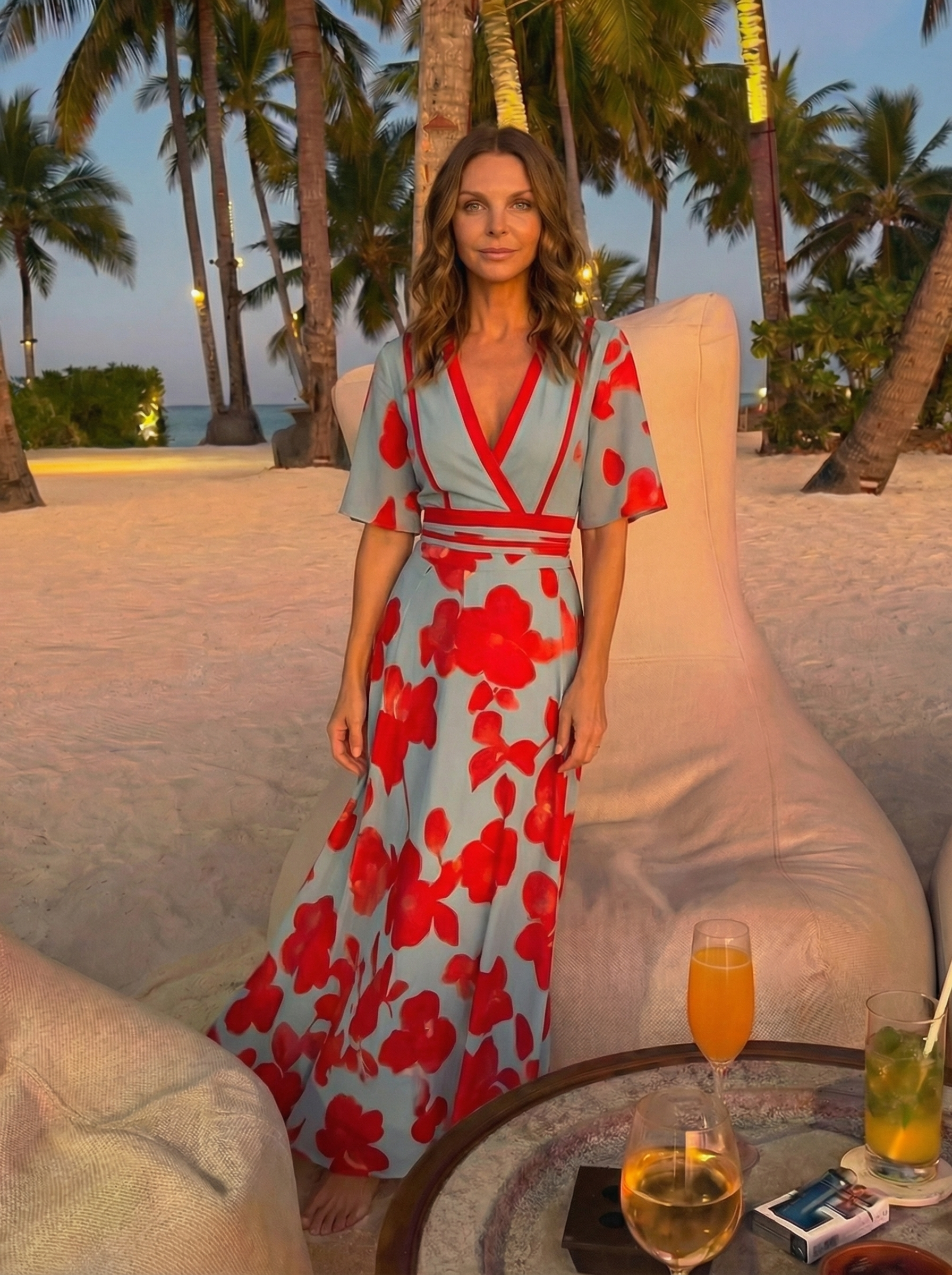 The Palermo | Vestido Largo Cruzado con Estampado Floral