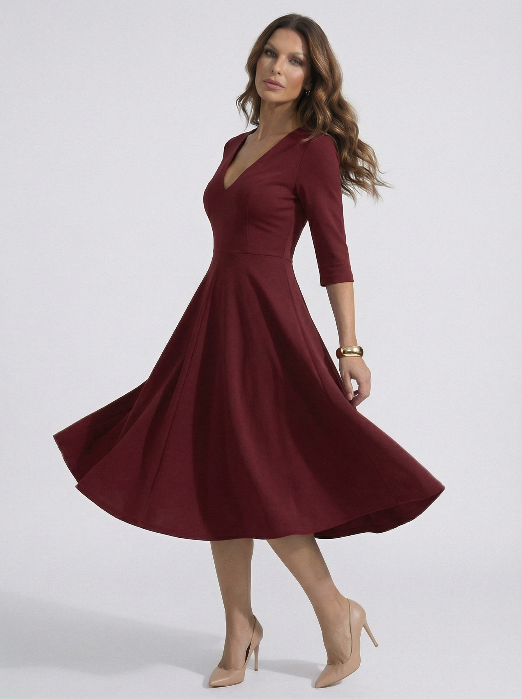 The Chiara | Vestido burdeos Lorenza Selection