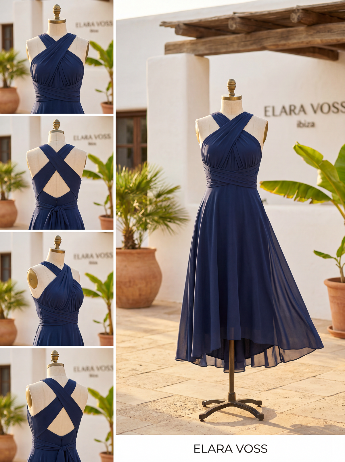 The Murano | Vestido multiposición azul marino
